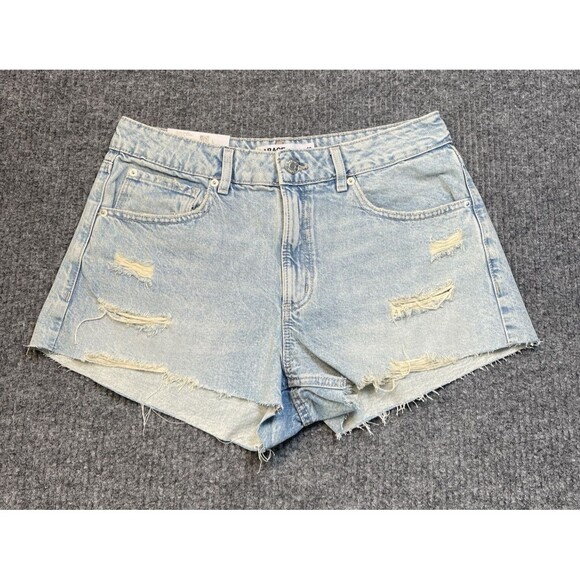 Garage Denim Festival Shorts Women Size 9 Distressed Cut-Off Blue Cotton NEW - Picture 1 of 10
